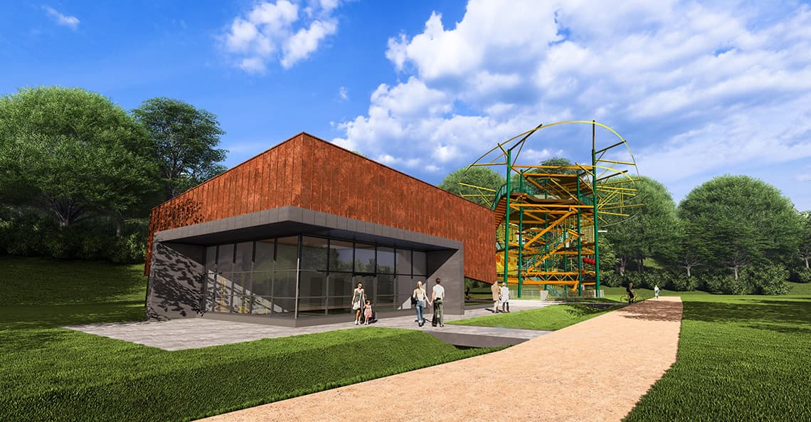 Budynek usługowy w Kamieniołomie Ulina Wielka gm. Gołcza